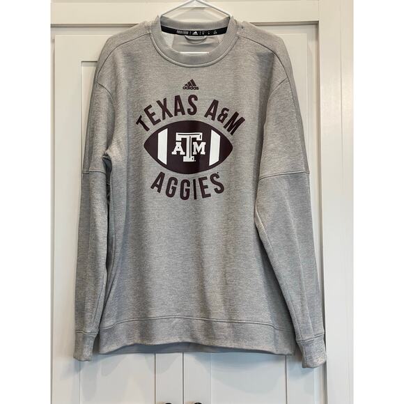 Adidas Texas A&M Univ  Aggies men's sweatshirt XL Grey and Maroon - Picture 2 of 11